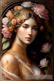 This Enchanting Girl Dons A Crown Of Vibrant Flowers Ai Artwork