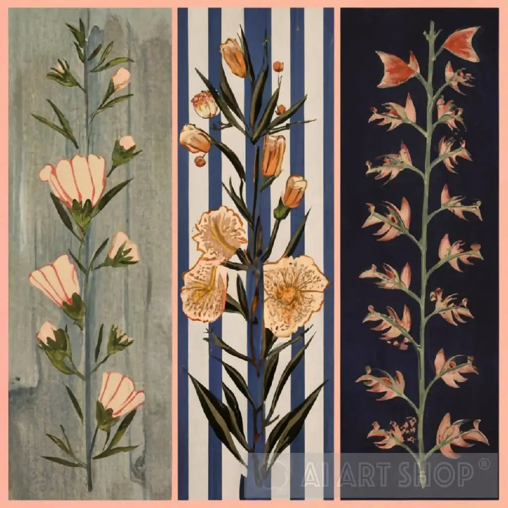 Three different flowers