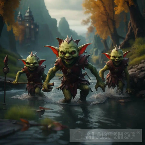 Three Goblins Ai Painting