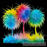 Three Trees Palmers In Neon Landscape Ai Art