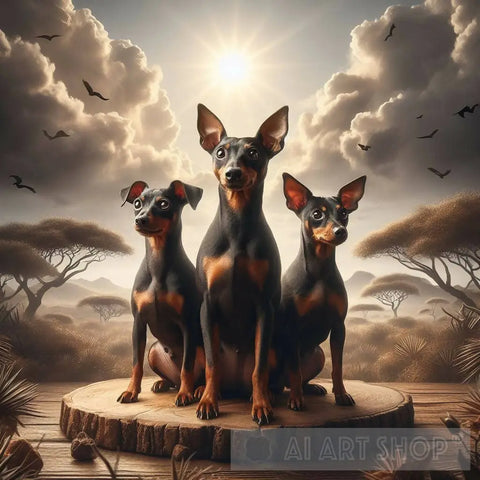 Three Watch Dogs Animal Ai Art