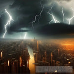 Thunderstorm Over City Ai Artwork