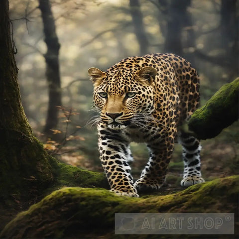 Tiger In The Forest Animal Ai Art