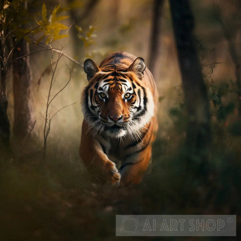 Tiger Low Animal Ai Art