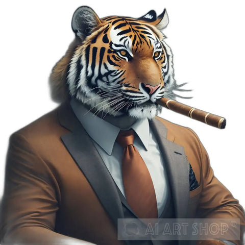 Tiger Mafia Ai Animal Art