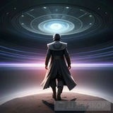 Time-Traveler Discovering A Realm Beyond Time Portrait Ai Art