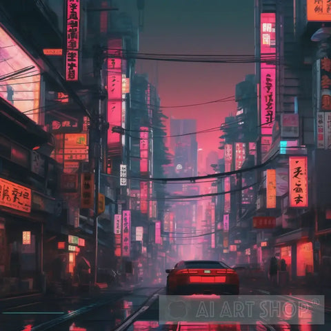 Tokyo Nights Street Ai Art