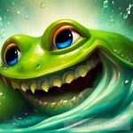Toothy Frog Smiles Ai Artwork