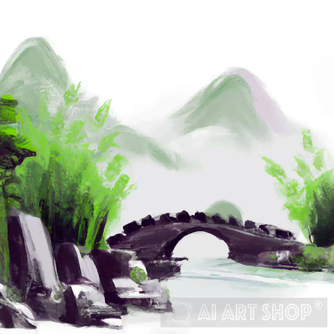 Tranquil China Landscape Ai Art