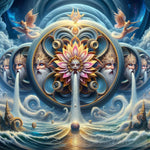 Transcendent Illuminators: Revering The Divine Cosmic Deities Of Light Ai Artwork