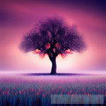 Tree From The Pink World Abstract Ai Art