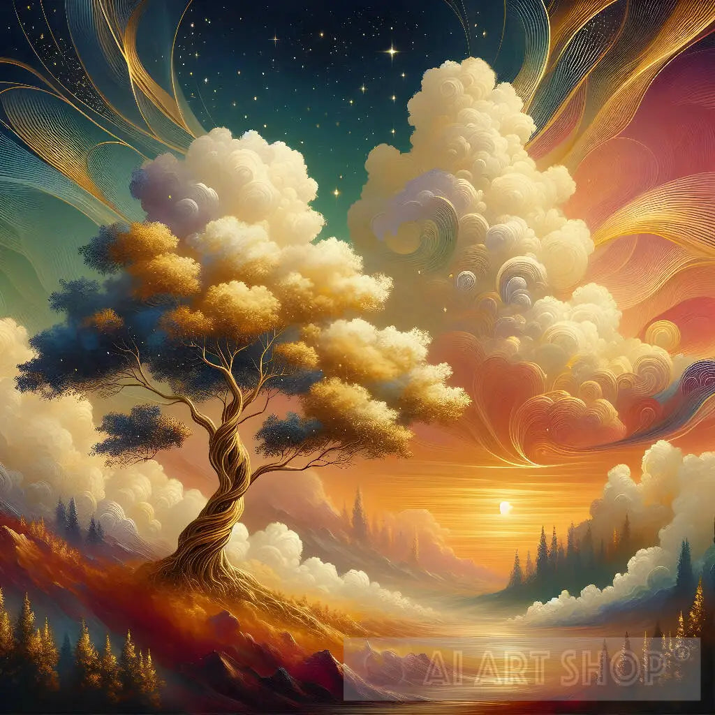 Tree In The Sky, Nature, Imagination, Tree, Serenity, Harmony, Insp...