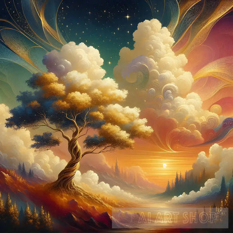 Tree In The Sky Ai Painting