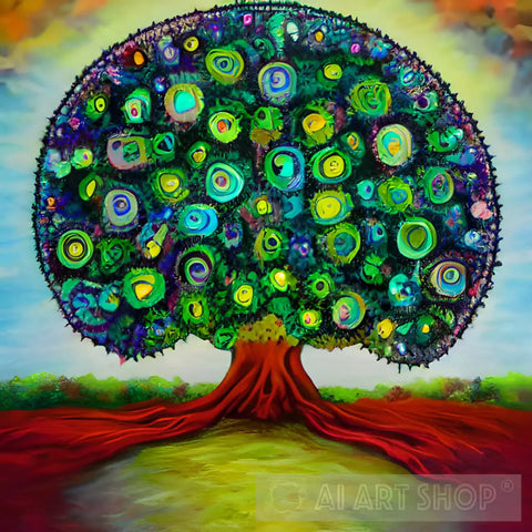 Tree Of Life Abstract Landscape Ai Art