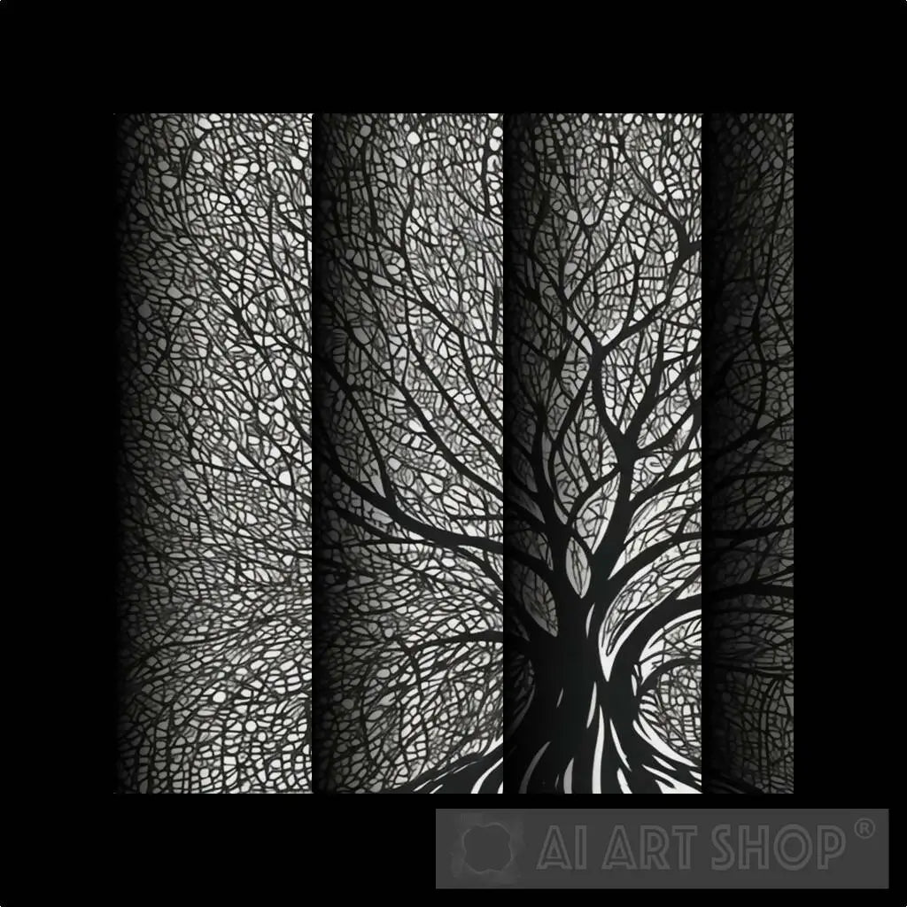 tree through a translucent drapery