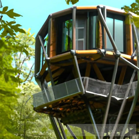 Treehouse Architecture Ai Art