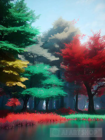 Trees Forest Nature Ai Art