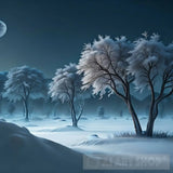 Trees In Winter Abstract Ai Art