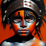 Tribal Warrior Boy Portrait Ai Art