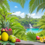 Tropical Bounty: A Sunlit Haven Of Sweet Fruits And Tranquility Landscape Ai Art