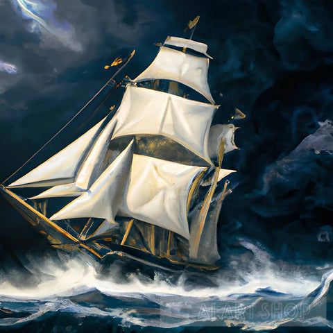 Turbulent Seas Ai Artwork