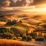 Tuscan Glow Landscape Ai Art