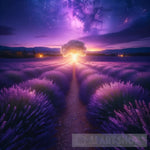 Twilight Lavender Dreams Landscape Ai Art