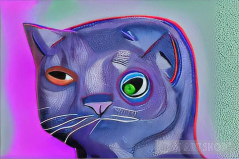 Two Cat Eyes Animal Ai Art