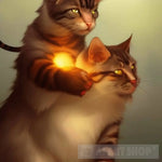 Two Cats Ai Artwork