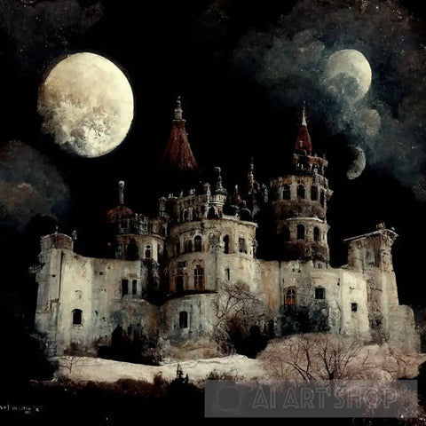 Two Moons Castle Ai Artwork