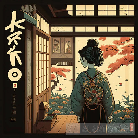 Ukiyo-E Geisha Ai Artwork