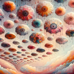 Umbrella Cascade Contemporary Ai Art