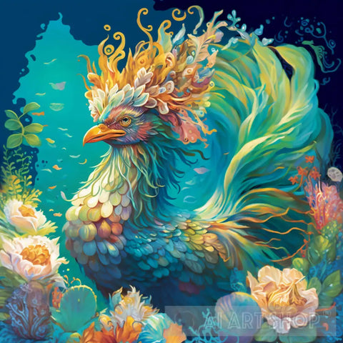 Underwater Chicken Animal Ai Art