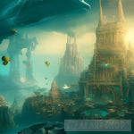 Underwater City Abstract Ai Art