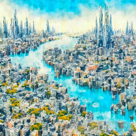 Underwater City Ai Painting