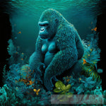 Underwater Gorilla Animal Ai Art