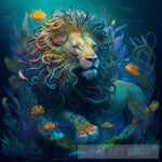 Underwater Lion Animal Ai Art