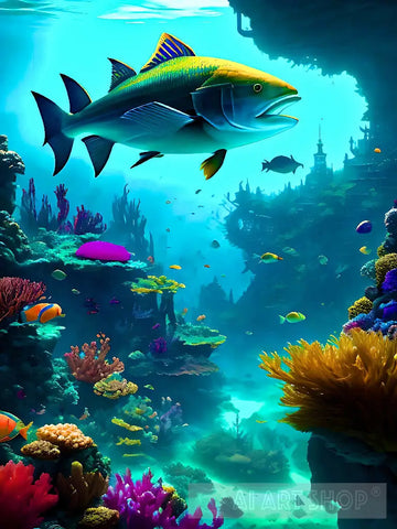 Underwater Scene Ai Artwork