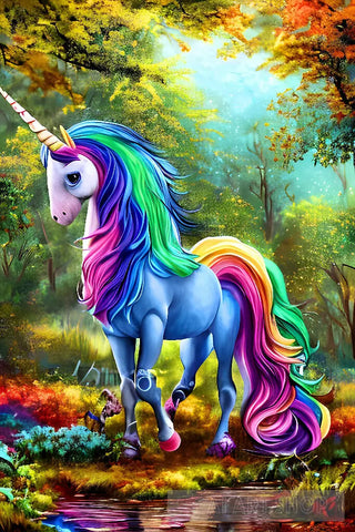 Unicorn Horse With Nature Background Animal Ai Art