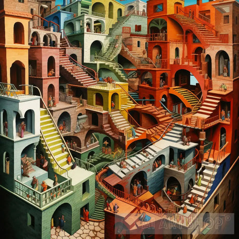 Urban Maze #1 Surrealism Ai Art