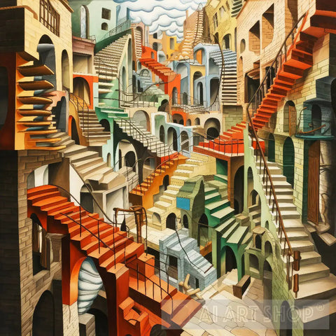 Urban Maze #2 Surrealism Ai Art