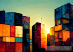 Urban Sunset Street Ai Art