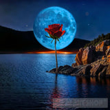 Valentine’s Day Moon Flower Rose Colors Beauty Love Surrealism Ai Art