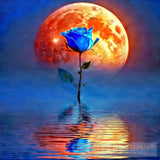 Valentine’s Day Moon Flower Rose Colors Beauty Love Surrealism Ai Art