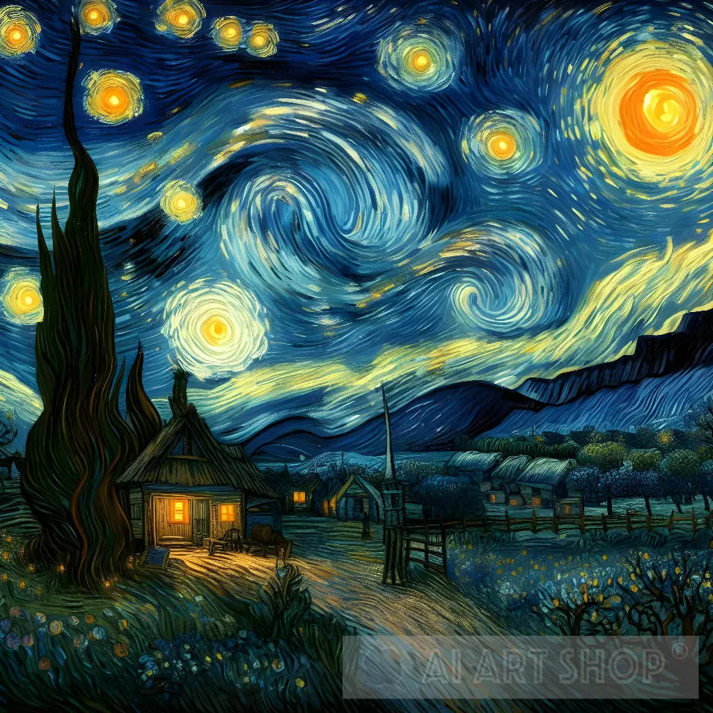 Van Gogh's Wall Art Starry Night, Van Gogh, Starry Night, Vince...