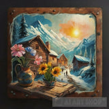 Vase Flowers Landscape Ai Art