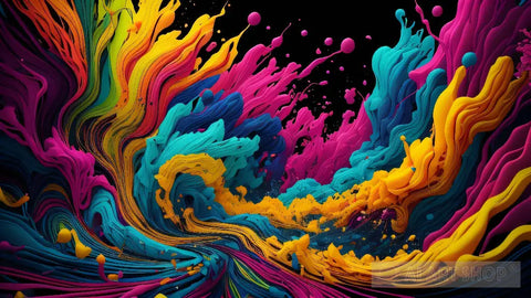 Vibrant Abstract Landscape - Stunning 8K Splashscreen Artwork Ai Art