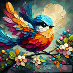 Vibrant Colorful Bird Wall Art: Stunning Avian Painting For Home Decor Animal Ai Art