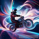 Vibrant Motorcycle Ai Artwork