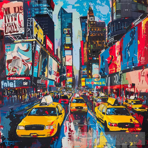 Vibrant Nyc Street - Pop Art Masterpiece Ai